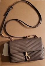 Ln Rebecca Minkoff Small Edie Quilted Taupe Crossbody
