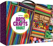 Arts and Crafts Vault - 1000+ Piece Craft Kit Library in a Box for Girls & Boys