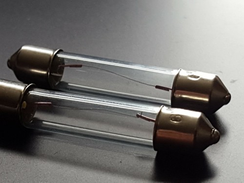 Vintage Austin Seven 7 Ruby 6v Trafficator Bulbs X2 Superslim 255 - Picture 3 of 4