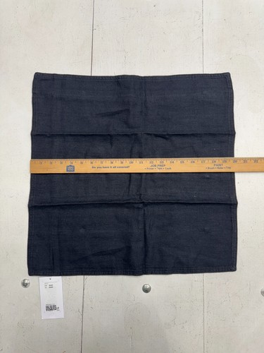 H&M Home Navy Blue Linen Blend 20x20 Throw Pillow Cover - Picture 7 of 7