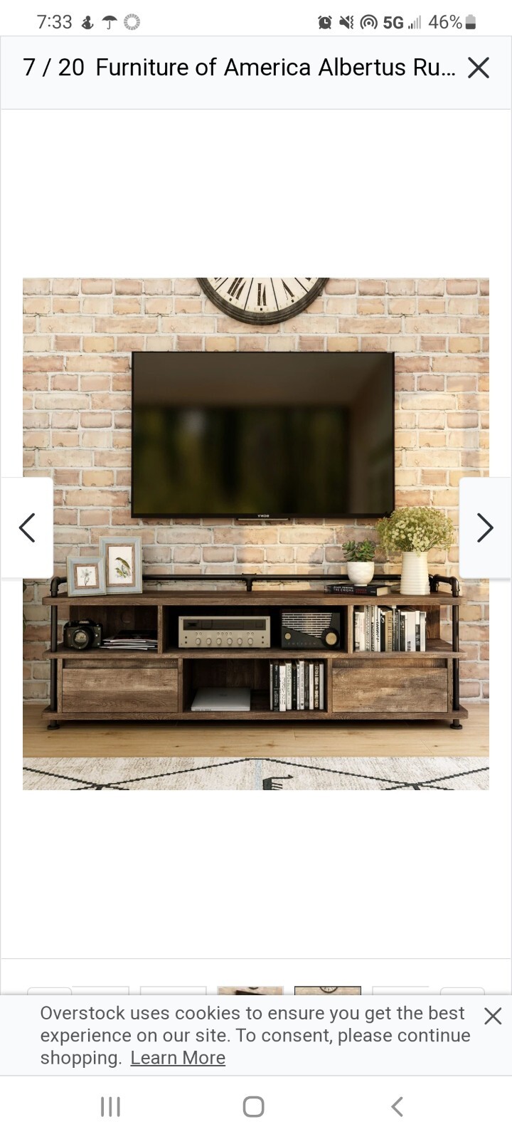 Brand NEW! 70 inch Refine oak TV stand - Industrial Modern