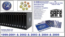 EURO VINTAGE COIN ALBUM SET 5x 1999-2005 COIN SETS PREPRINT SAFE 7420-24