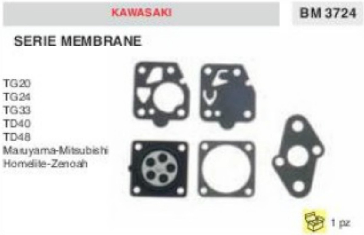 Kit Guarnizioni Carburatore Per Decespugliatori TG/TD Series - 2 Set - Foto 6
