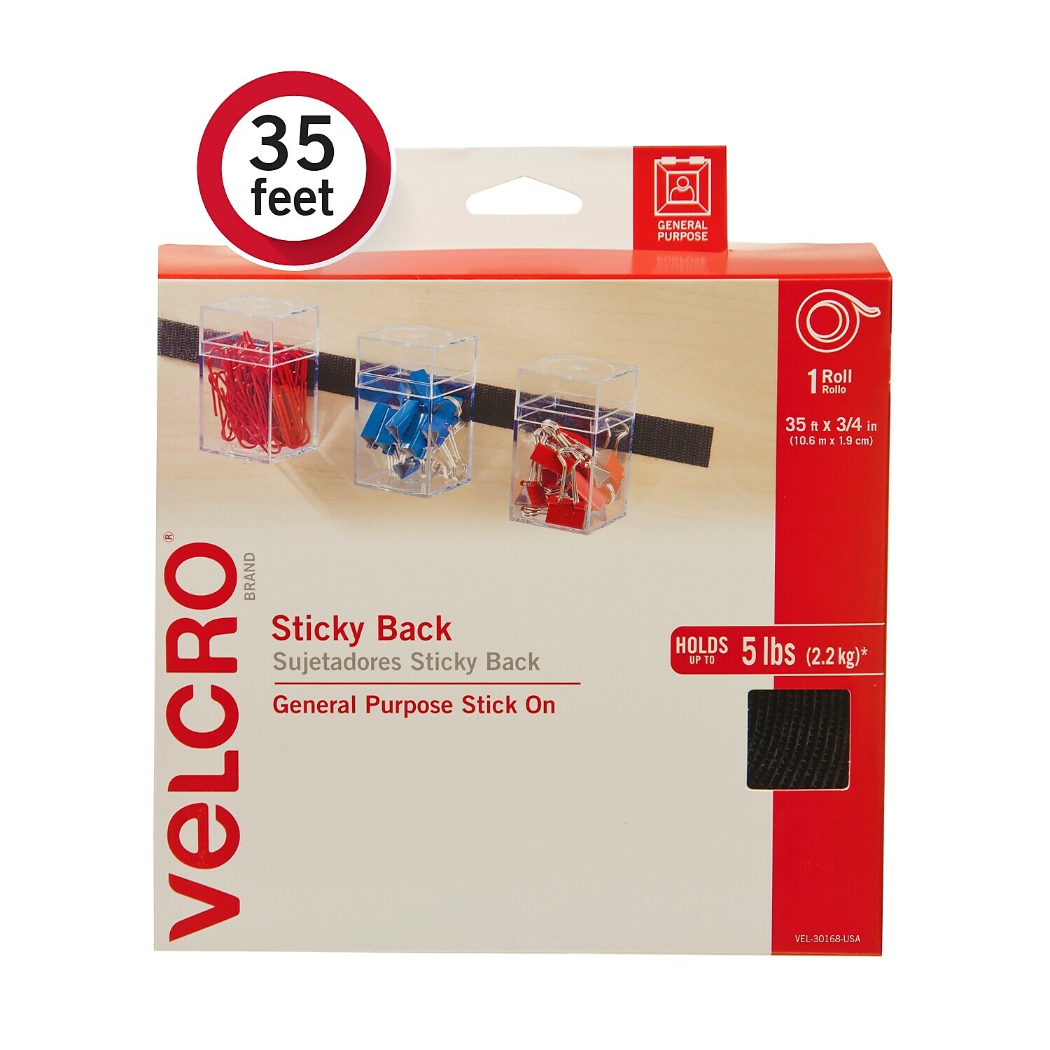 VELCRO Brand Sticky Back Black VEL-30168-USA 75967301682 | eBay