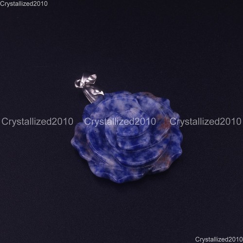 Piedras Preciosas Naturales Talladas Rosa Flores Reiki Chakra Curación Colgante Joyería Cuentas - Imagen 20 de 39