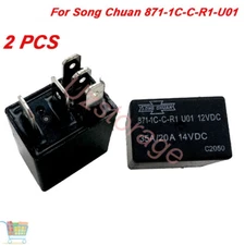 2Pcs New 12VDC 35A/20A 14VDC 5-Pins Power Relay For Song Chuan 871-1C-C-R1-U01