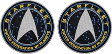 Star Trek Starfleet United Federation Planets Patch |2PC Hook Backing  3.5"X3.5"