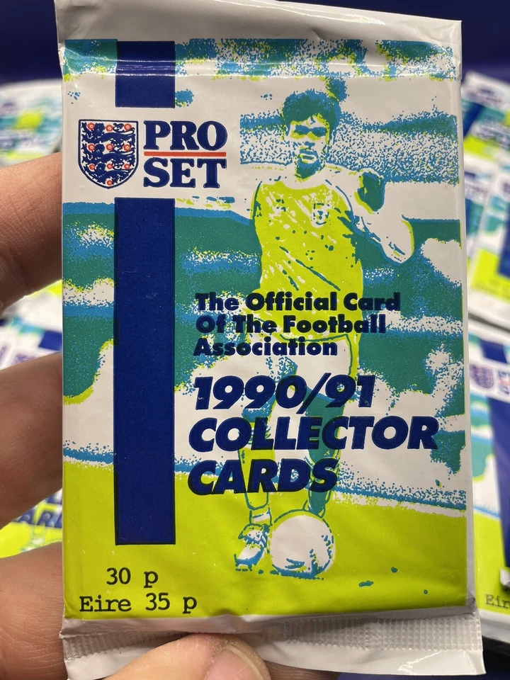 Juego profesional de tarjetas de coleccionista de fútbol 1990-91 30 paquetes sin abrir Foto 2 de 4