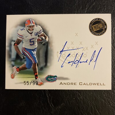 2008 Press Pass Signings Gold /99 Andre Caldwell #PPS-AC Rookie Auto RC Bengals