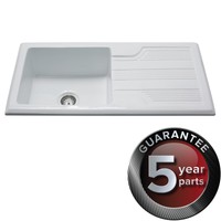 Cda Kc23wh Handmade Single Bowl Ceramic Reversible Kitchen Sink In White Cda Kc23wh Handmade Single Bowl Ceramic Reversible Kitchen Sink In White