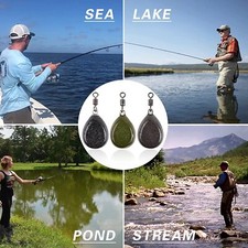 Carp Fishing Weights Flat Pear Lead Course Pike 1.1 1.5 2 2.5oz Smooth 5_10 PACK