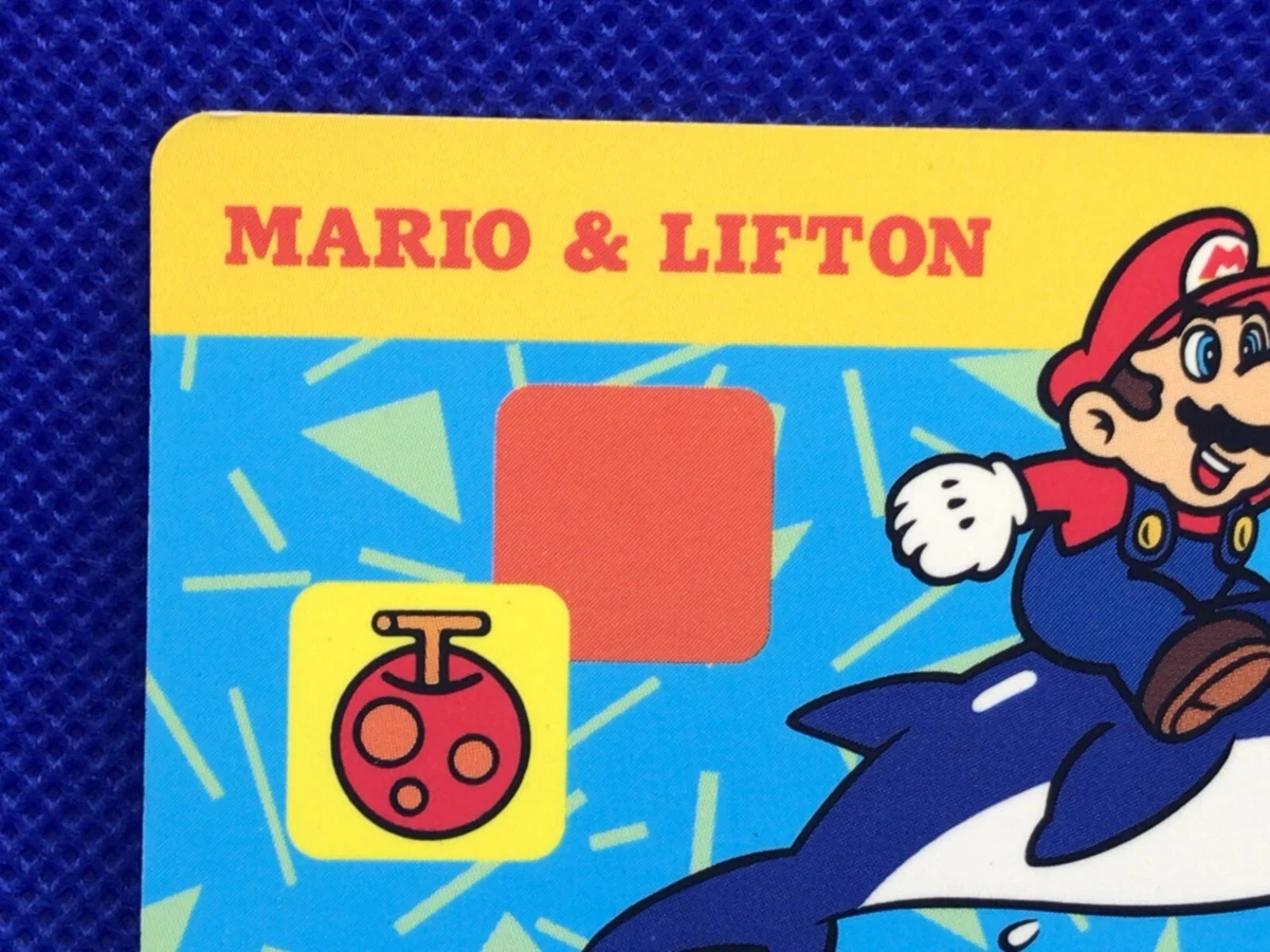 Dolphin Mario Super Mario World Mario bros Card Banpresto 1992