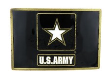 U.S. Army Enamel Bronze Metal Belt Buckle