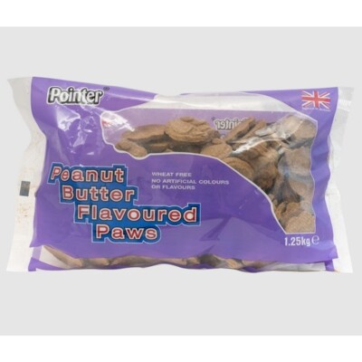 Pointer Wheat Free Peanut Butter Paws Dog Treats 1.25kg