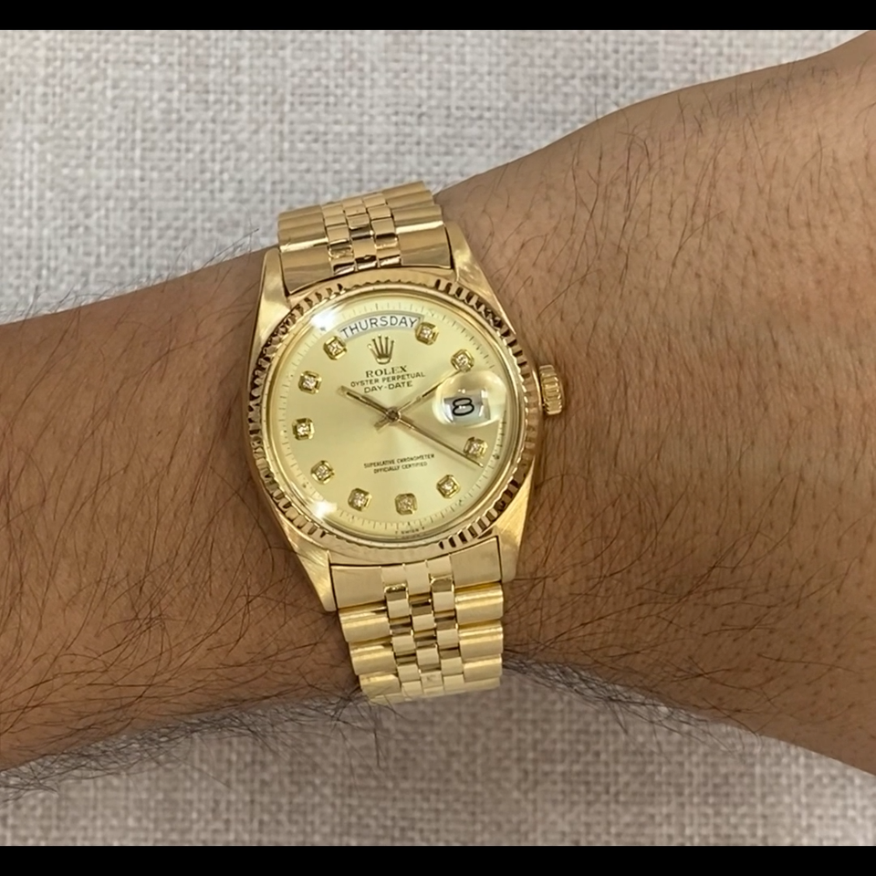 Rolex Day-Date 1803 Champagne Dial Jubilee Bracelet