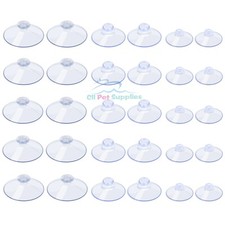 AQUANEAT 30 Packs Suction Cups without Hooks 0.8/1.2/1.8 Inch Clear Sucker Pads