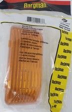 Bargman 34-78-516 Porch/Utility Light Amber Lens w/ White Base