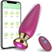 Plug Anal Vaginal Vibrant sextoys Contrôle A Distance Appli Smartphone Vibro