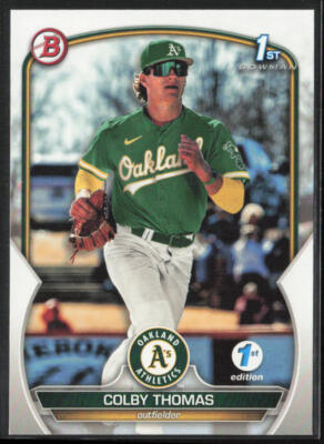 2023 Bowman 1st Edition Colby Thomas BPPF-32 1st | Oakland Athletics