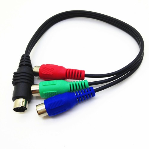 S-Video S Video 7 Pin to 3 RCA Female RGB Component Cable Adapter Cord Converter - Picture 4 of 5