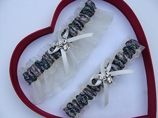 NEW Mossy Oak Ivory Camouflage Camo Wedding Garter Prom Hunter Chick