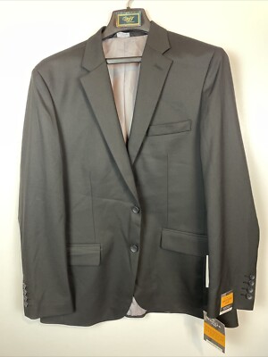 Men s Black Haggar Premium Stretch Suit Coat 40 Short 