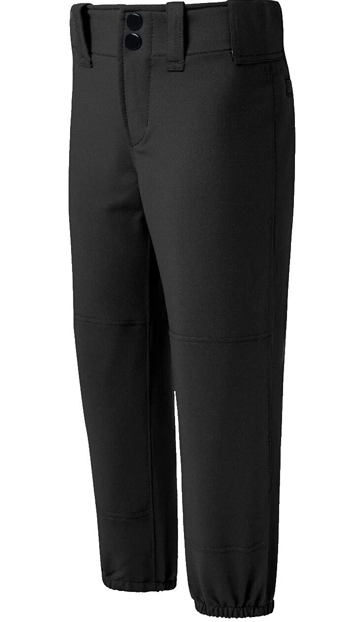 Girl's Black Pantalones de Béisbol y softball para jóvenes