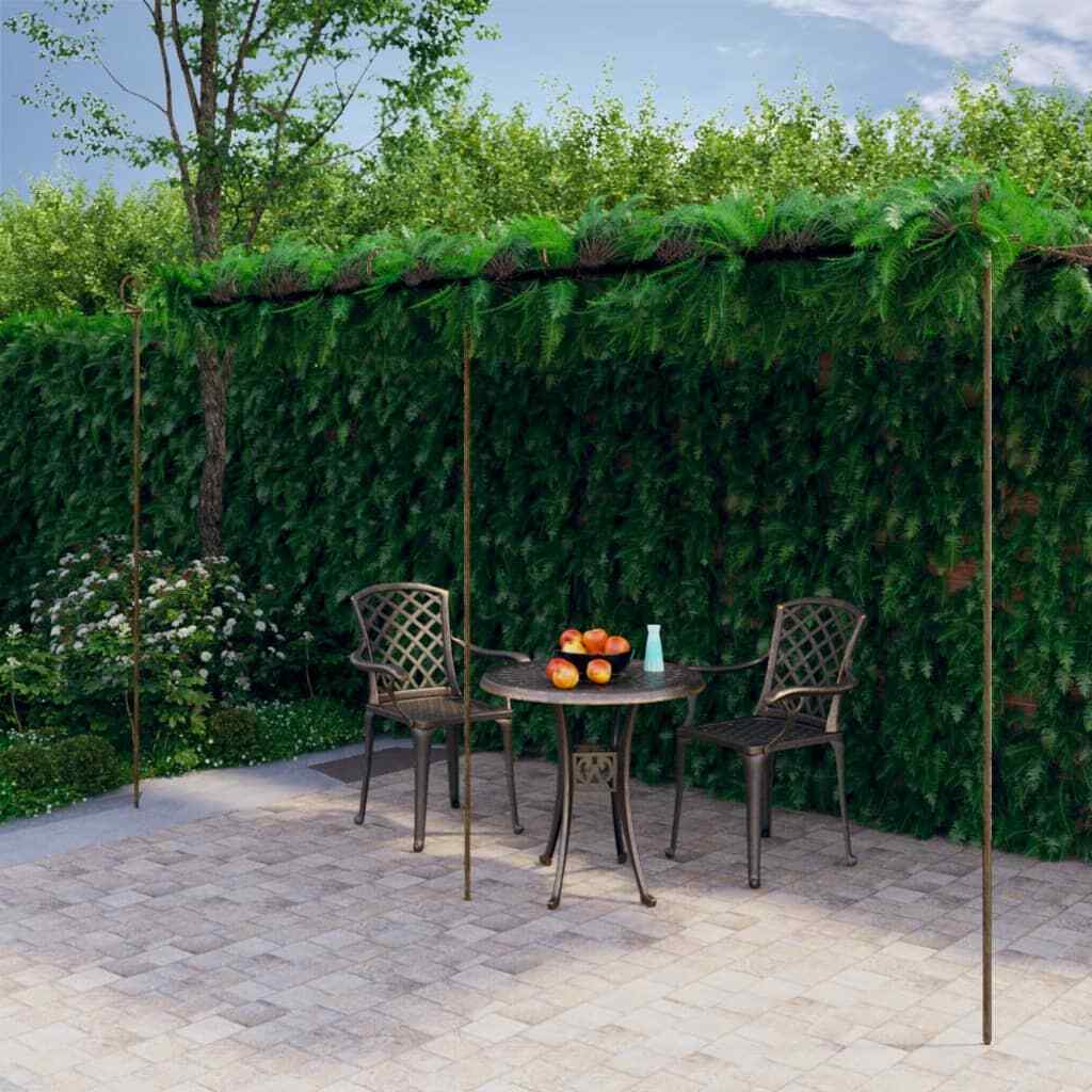 Vidaxl Pergolato da Giardino Marrone Anticato 6x3x2,5 m in Ferro