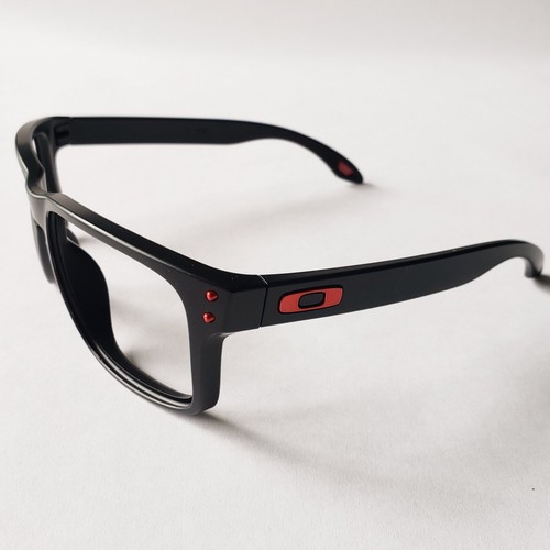 Oakley Holbrook Matte Black Red Icons Replacement Frame Only Authentic OO9102 - Picture 7 of 9
