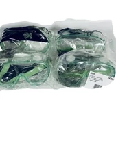 Lot Of 4 Safety Goggles KleenGuard 16362 SG34 Adjustable Protective Clear/Green