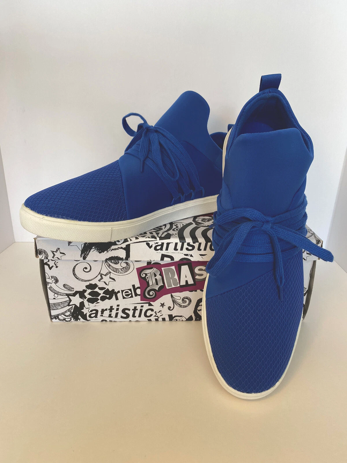 NEW BALANCE Sneakers Brash donna blu cobalto stringate moda taglia 12 nuove con etichetta