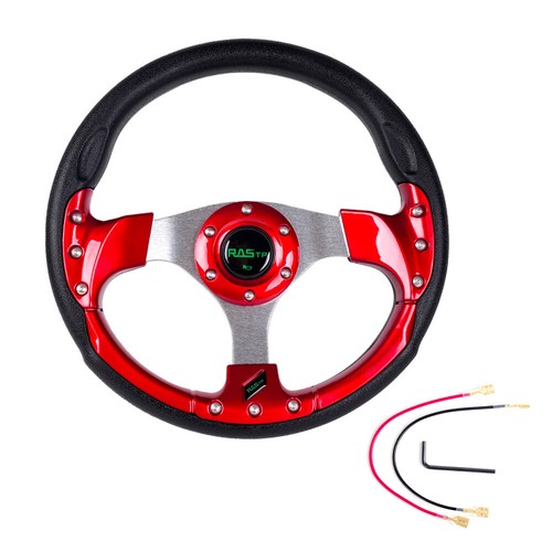 13” 320mm Universal Drifting Racing Sport Lightweight Steering Wheel Red - Picture 2 of 9