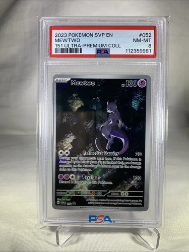 Mewtwo 2023 Pokemon SVP Black Star Promo #052 151 Ultra Premium Collection PSA 8