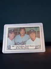 ⚾️1975 SSPC #594 Carl Erskine / Pee Wee Reese / Ralph Branca, Brooklyn Dodgers