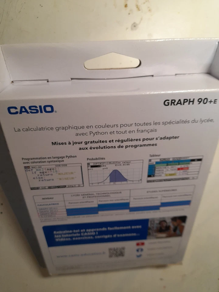 Calculatrice Graphique Casio Graph 90+E Python Mode Examen intégré  Neuve - Photo 2/3