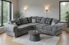 Brand New Luxury Verona Corner Sofa | Grey | 2c2. | FREE DELIVERY!