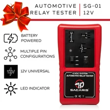 4 & 5 Pin Cordless Universal Automotive 12V Relay Tester | NEW | Auto Car Tester