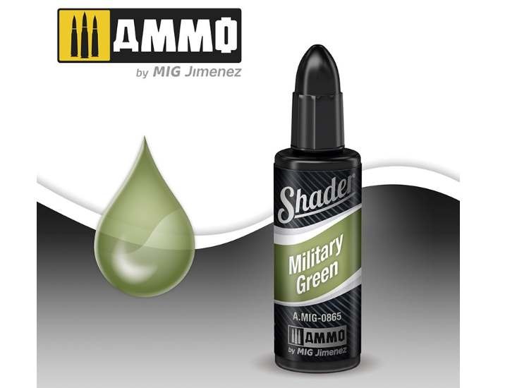 Ammo Mig A.Mig0865 10ml - Acrylic Shader - MILITARY GREEN