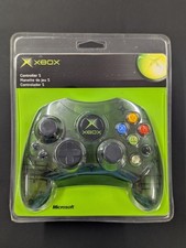 NEW Sealed OEM MICROSOFT XBOX Controller S TYPE Clear Green ORIGINAL 2003
