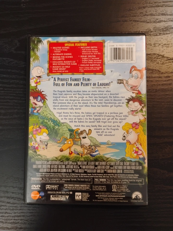 The Rugrats Movie Rugrats Go Wild (DVD, 2003) - Image 2 of 3
