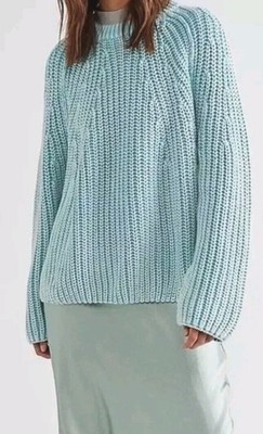 Free People Take Me Home Pullover Ocean Pearl Slouchy Oversized Small UVP 140£