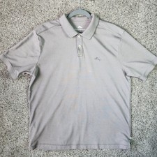 Tommy Bahama Polo Shirt Mens L Gray Casual Embroidered Marlin Excellent