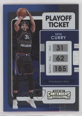 2021-22 Panini Contenders Playoff Ticket 64/249 Seth Curry #57 n0c