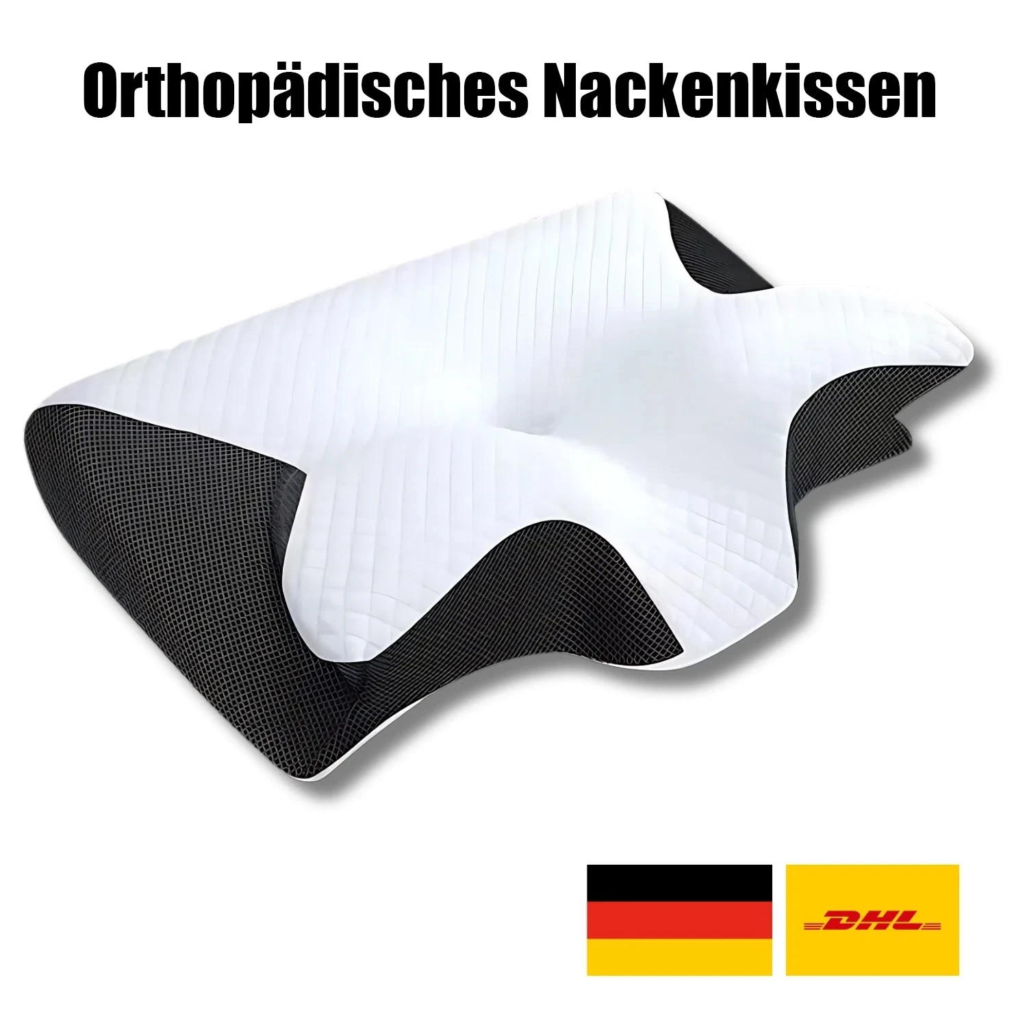 Nacken Therapiekissen Memory Schaum Anthrazit Orthopädisch Ergonomisch Schmerzen