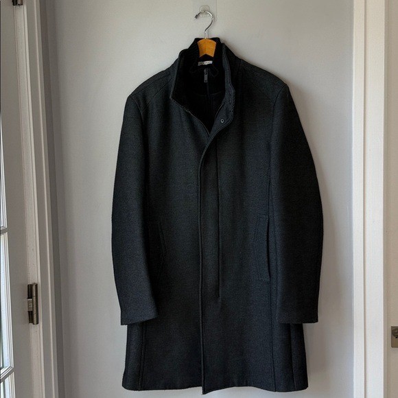 ZARA Men's Large Removable Collar Coat thumbnail 2