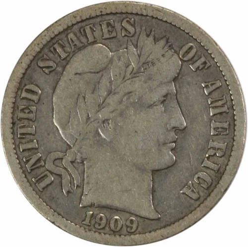 1909-D Barber Silver Dime VF Uncertified #602