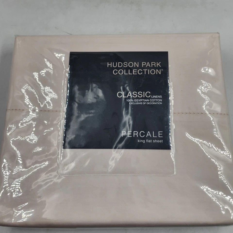 Hudson Park Collection Egyptian Percale King Flat Sheet Set - Blush - Image 2 of 4