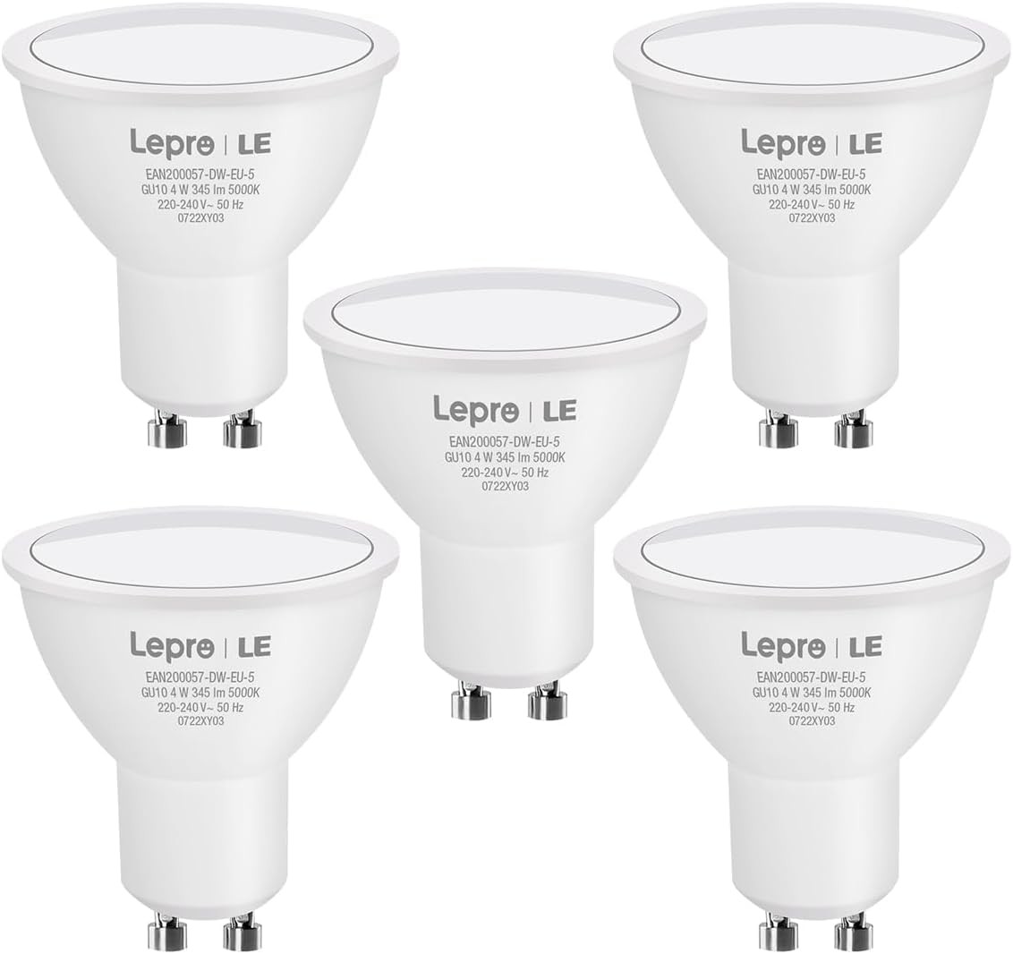Ampoule LED GU10 5W blanc chaud pour spot de plafond encastré de salon