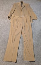 Ralph Lauren Blazer Mens 42R  Pants 37x29 Brown Corduroy Velour Two Piece Suit