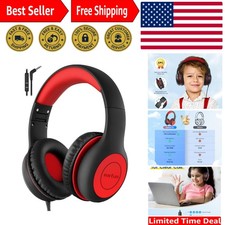 Kids Headphones Wired with Microphone, 85/94dB Volume Limit Headphones for Ki...